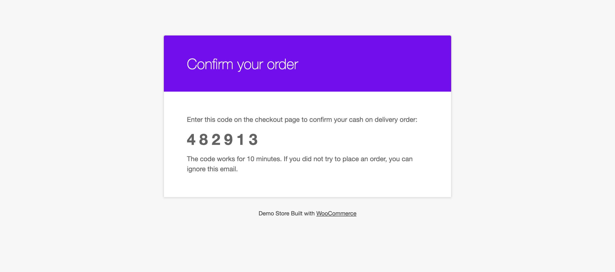 Code email using the store template.
